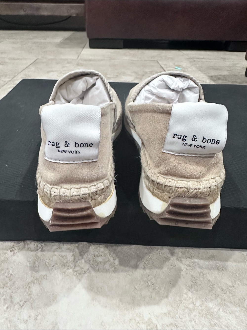 rag & bone Women’s Slip-On Espadrilles - Beige Suede Size 37.5/US 6.5 Brand New - Picture 2 of 7